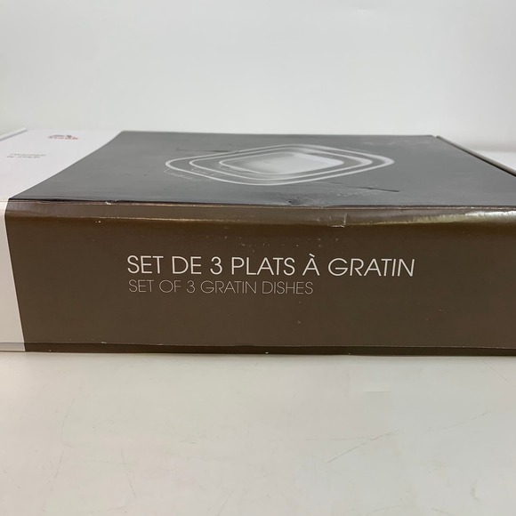 Staub Ceramic Gratin Dishes Set of 3 Nesting Baking Pans Oven Safe - Picture 2 of 15